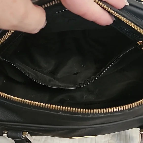 MCM Refurbished Matte Black Leather Boston Bag - Picture 9 of 11